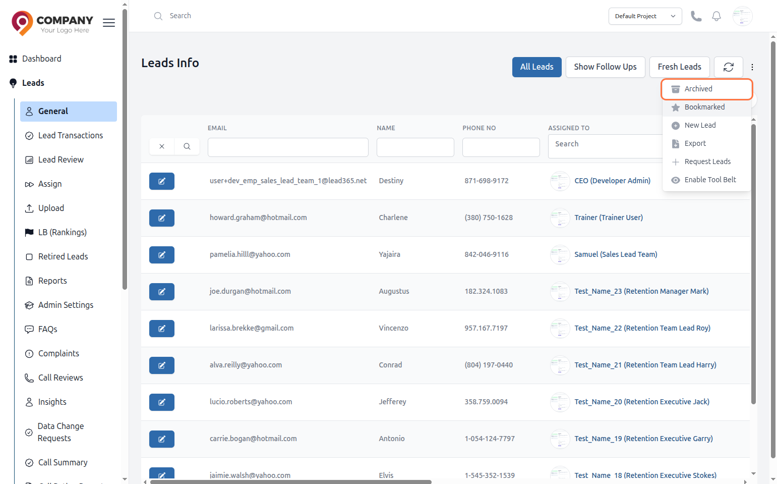 Lead Archive