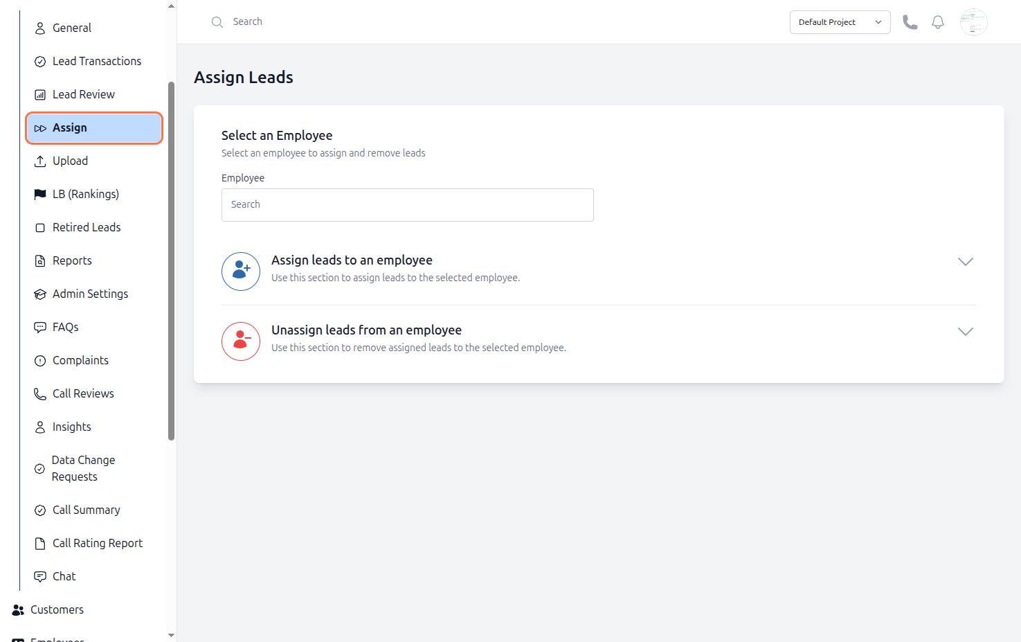 Lead Assign and Unassign